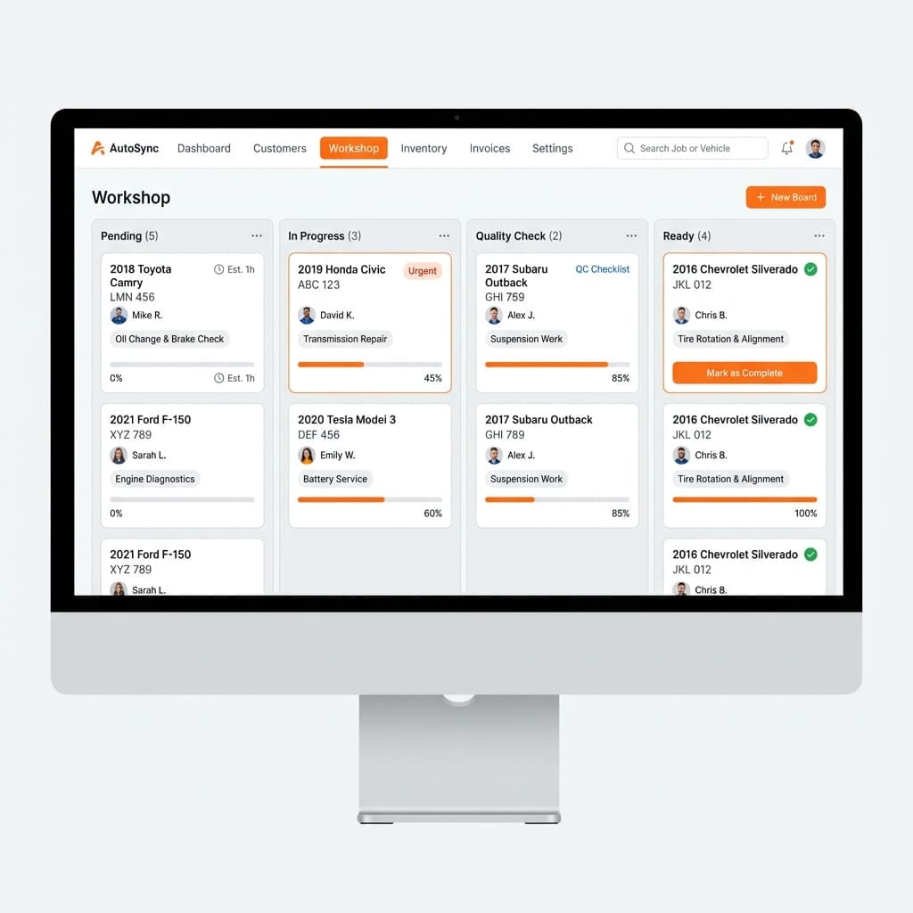 Workshop ERP Dashboard